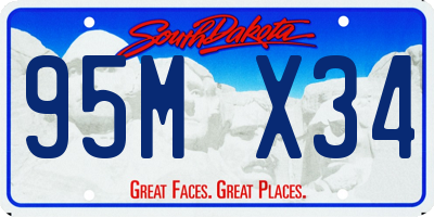SD license plate 95MX34