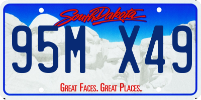 SD license plate 95MX49
