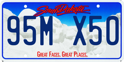 SD license plate 95MX50