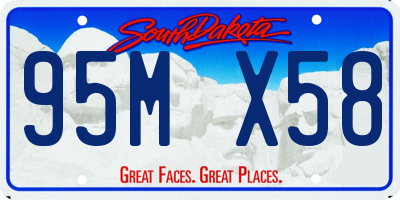 SD license plate 95MX58