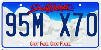 SD license plate 95MX70
