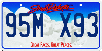 SD license plate 95MX93