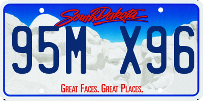 SD license plate 95MX96
