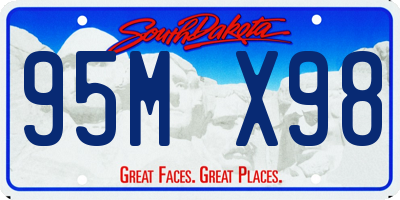 SD license plate 95MX98