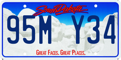 SD license plate 95MY34