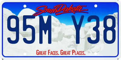 SD license plate 95MY38