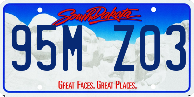 SD license plate 95MZ03