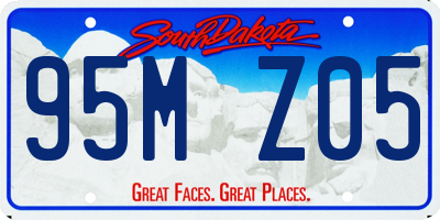 SD license plate 95MZ05