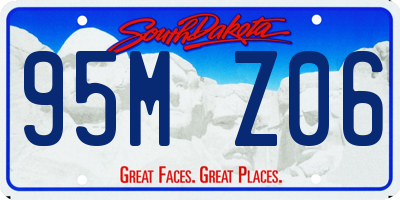 SD license plate 95MZ06