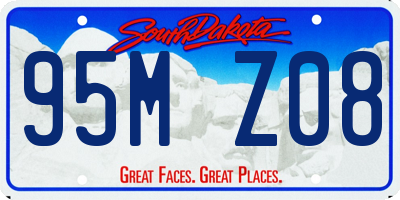 SD license plate 95MZ08