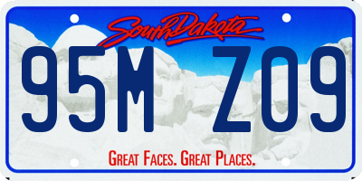 SD license plate 95MZ09