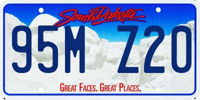 SD license plate 95MZ20