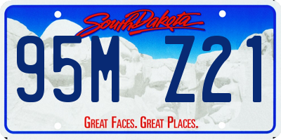 SD license plate 95MZ21