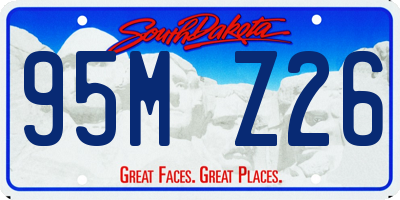 SD license plate 95MZ26
