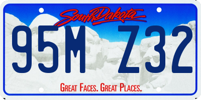 SD license plate 95MZ32