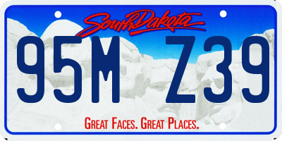 SD license plate 95MZ39