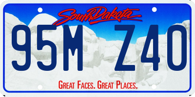 SD license plate 95MZ40