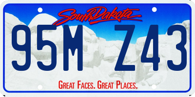 SD license plate 95MZ43