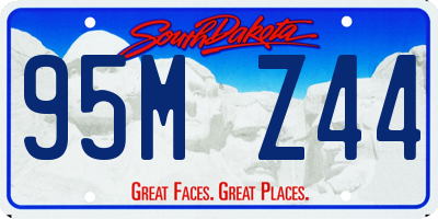 SD license plate 95MZ44