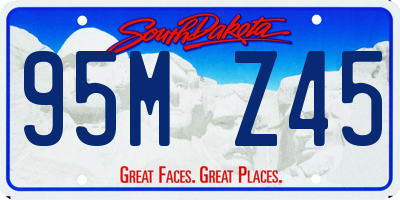 SD license plate 95MZ45