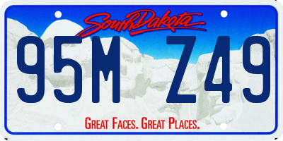 SD license plate 95MZ49