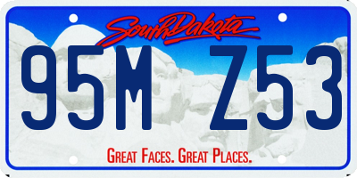SD license plate 95MZ53