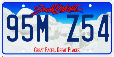 SD license plate 95MZ54
