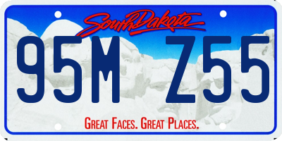 SD license plate 95MZ55