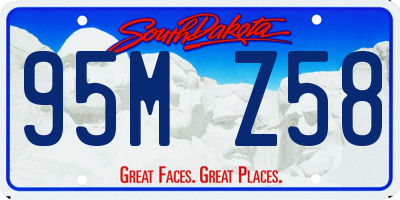 SD license plate 95MZ58