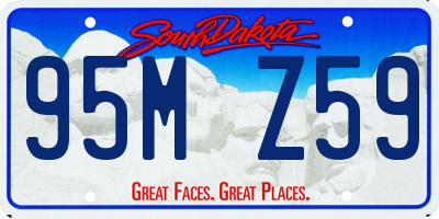 SD license plate 95MZ59