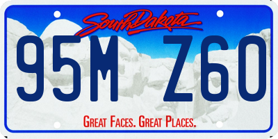 SD license plate 95MZ60
