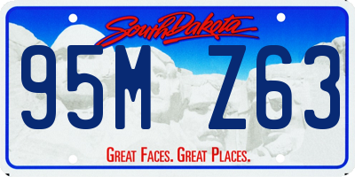 SD license plate 95MZ63