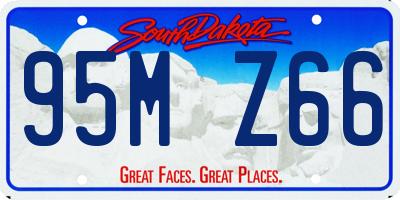 SD license plate 95MZ66