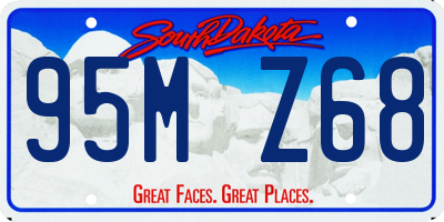 SD license plate 95MZ68
