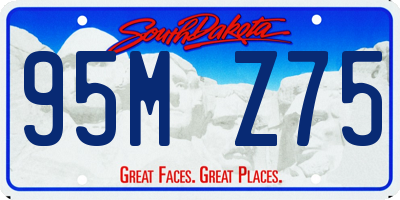 SD license plate 95MZ75
