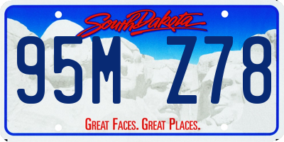 SD license plate 95MZ78