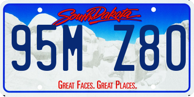 SD license plate 95MZ80