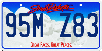 SD license plate 95MZ83