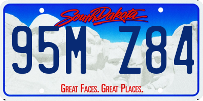 SD license plate 95MZ84