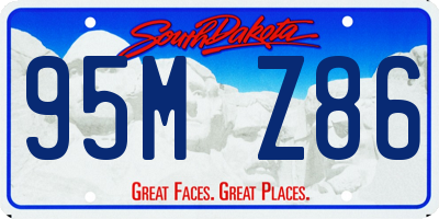 SD license plate 95MZ86