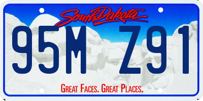 SD license plate 95MZ91