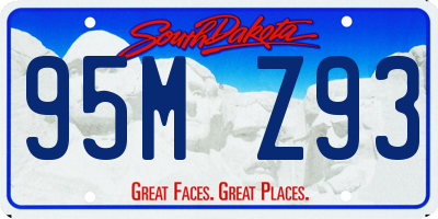 SD license plate 95MZ93