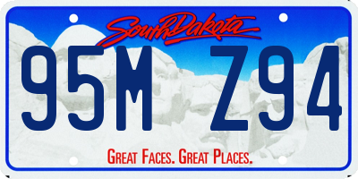 SD license plate 95MZ94