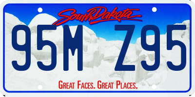 SD license plate 95MZ95