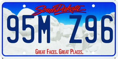 SD license plate 95MZ96