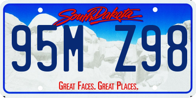 SD license plate 95MZ98