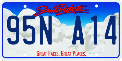SD license plate 95NA14