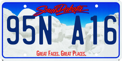 SD license plate 95NA16