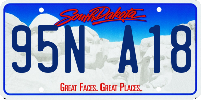 SD license plate 95NA18