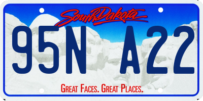 SD license plate 95NA22